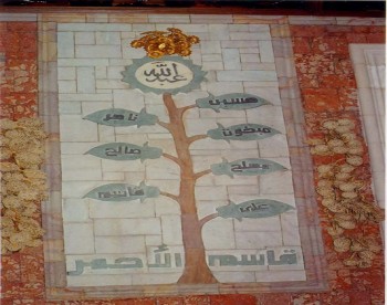 شجرة العائلة الكريمة التي ينتمي إليها الشيخ عبد الله بن حسين الأحمر حتى الجد السابع لأسرة الأحمر