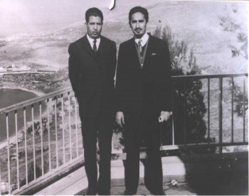 الشيخ  عبد الله بن حسين الأحمر والفريق حسن العمري في القاهرة 1972م