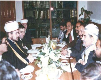 الشيخ عبد الله يزور مركز الجالية الإسلامية في موسكو أثناء زيارته البرلمانية لروسيا في ديسمبر 1996م