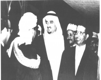 الملك فهد والشيخ عبد الله ويرى الفريق العمري وأحمد الشامي أوائل السبعينيات