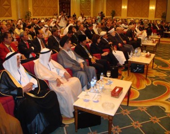 الشيخ صادق بن عبدالله الاحمر فى حفل افتتاح  مؤتمر القدس السادس بالدوحة 11-10-2008